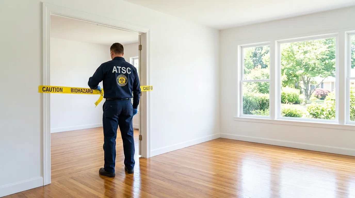 Certified biohazard cleanup crew performing Crime Scene Cleanup in Rochester